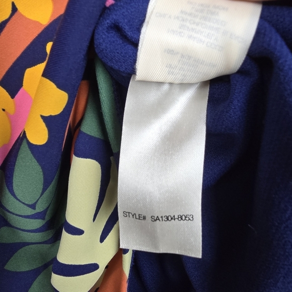 SEA ANGEL One Piece Floral Swim Suit Multicolored Navy Womens Size XL - Picture 9 of 15